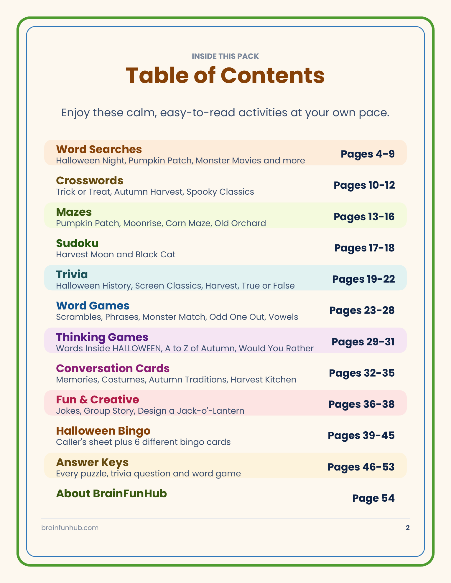 Halloween Activity Pack: 42 Large Print Activities thumbnail 2