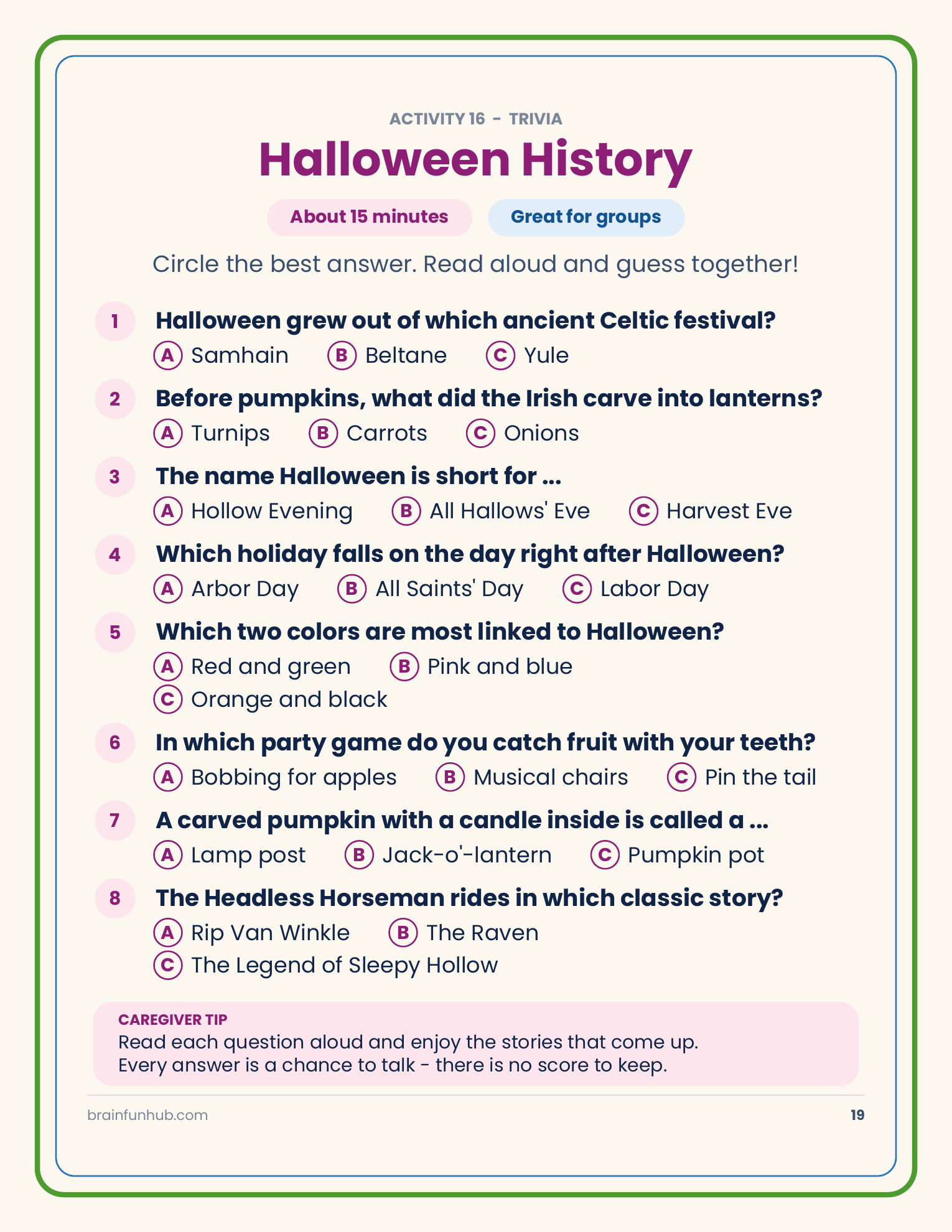 Halloween Activity Pack: 42 Large Print Activities thumbnail 7