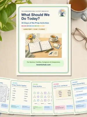 What Should We Do Today? The Caregiver's Daily Activity Rescue Kit — printable PDF preview