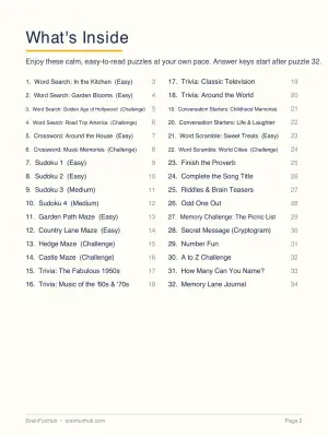 The Big Book of Brain Fun: 32 Large Print Puzzles and Activities thumbnail 2