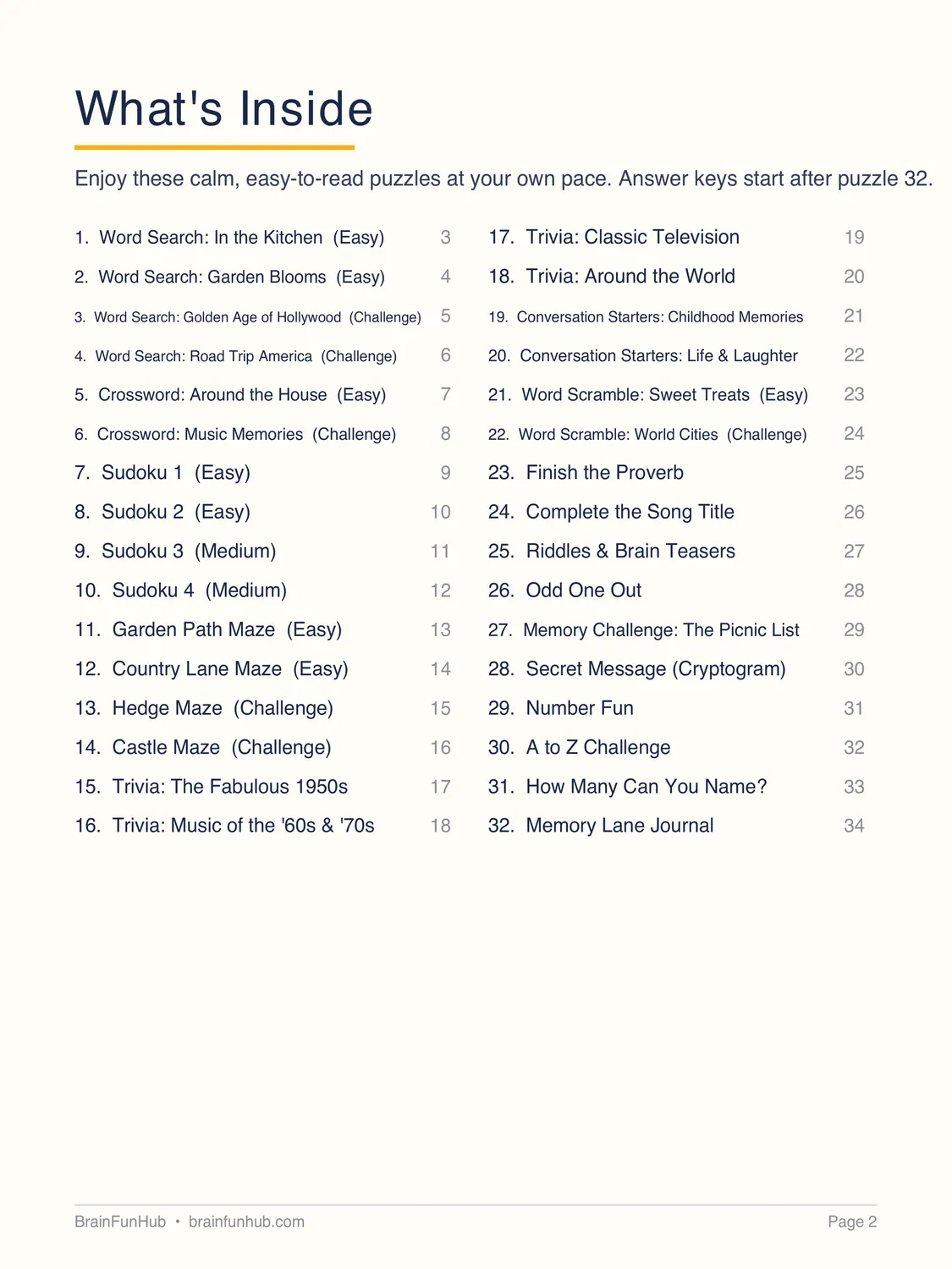 The Big Book of Brain Fun: 32 Large Print Puzzles and Activities preview 2
