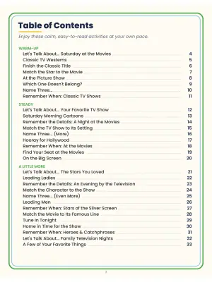 Classic TV and Movies: Large Print Memory Activities (30 Activities) thumbnail 2