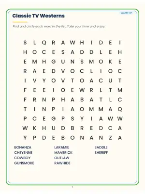 Classic TV and Movies: Large Print Memory Activities (30 Activities) thumbnail 3