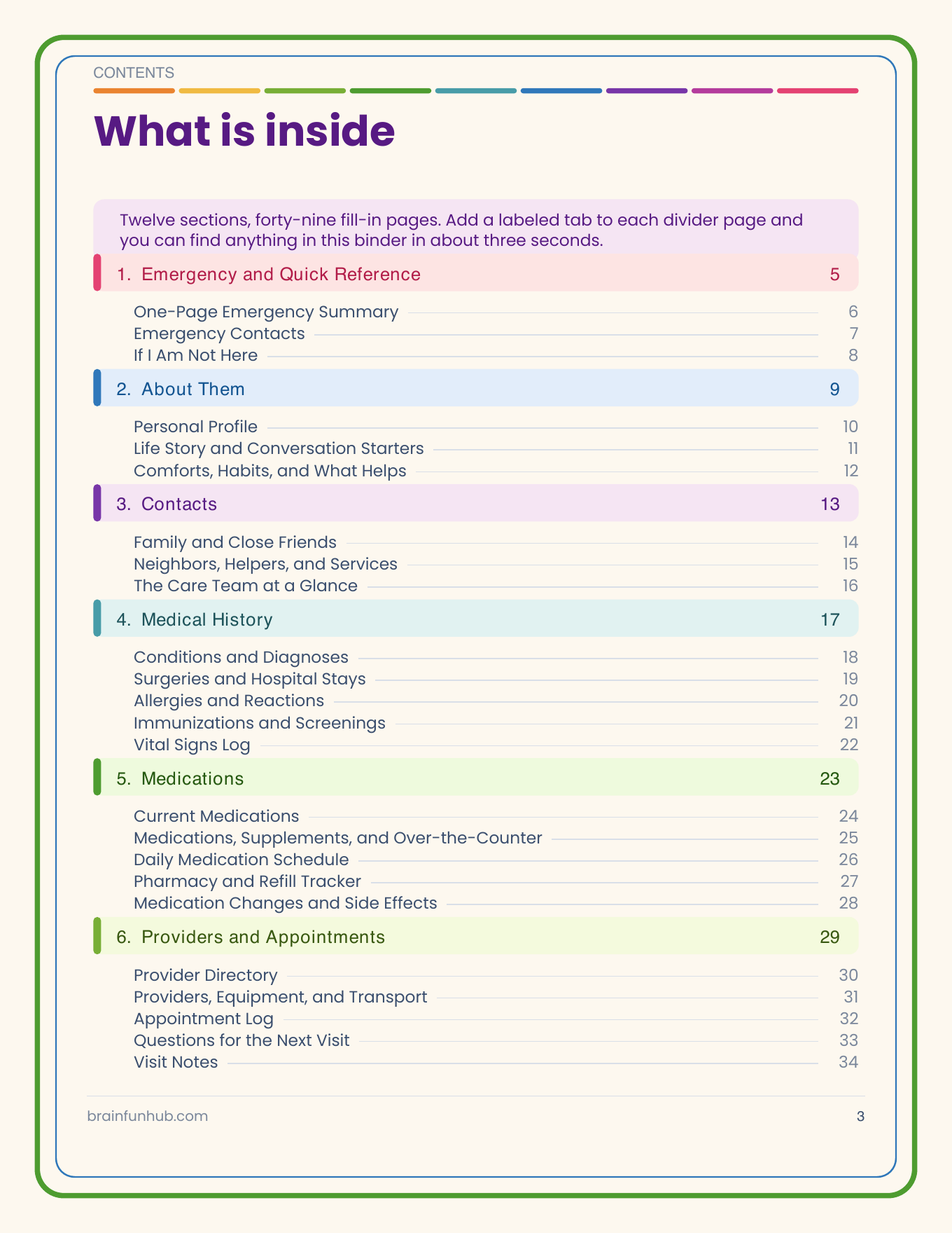 The Complete Aging Parent Care Binder: 66 Page Printable Organizer thumbnail 2