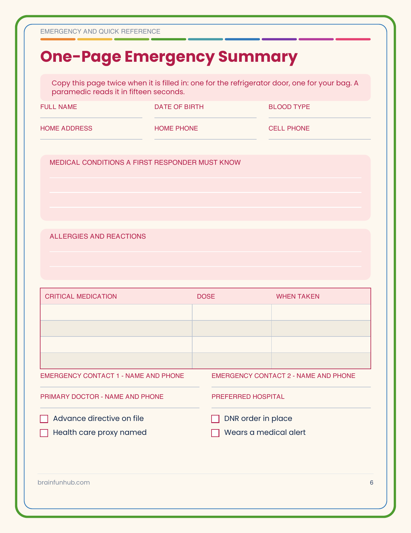 The Complete Aging Parent Care Binder: 66 Page Printable Organizer thumbnail 3