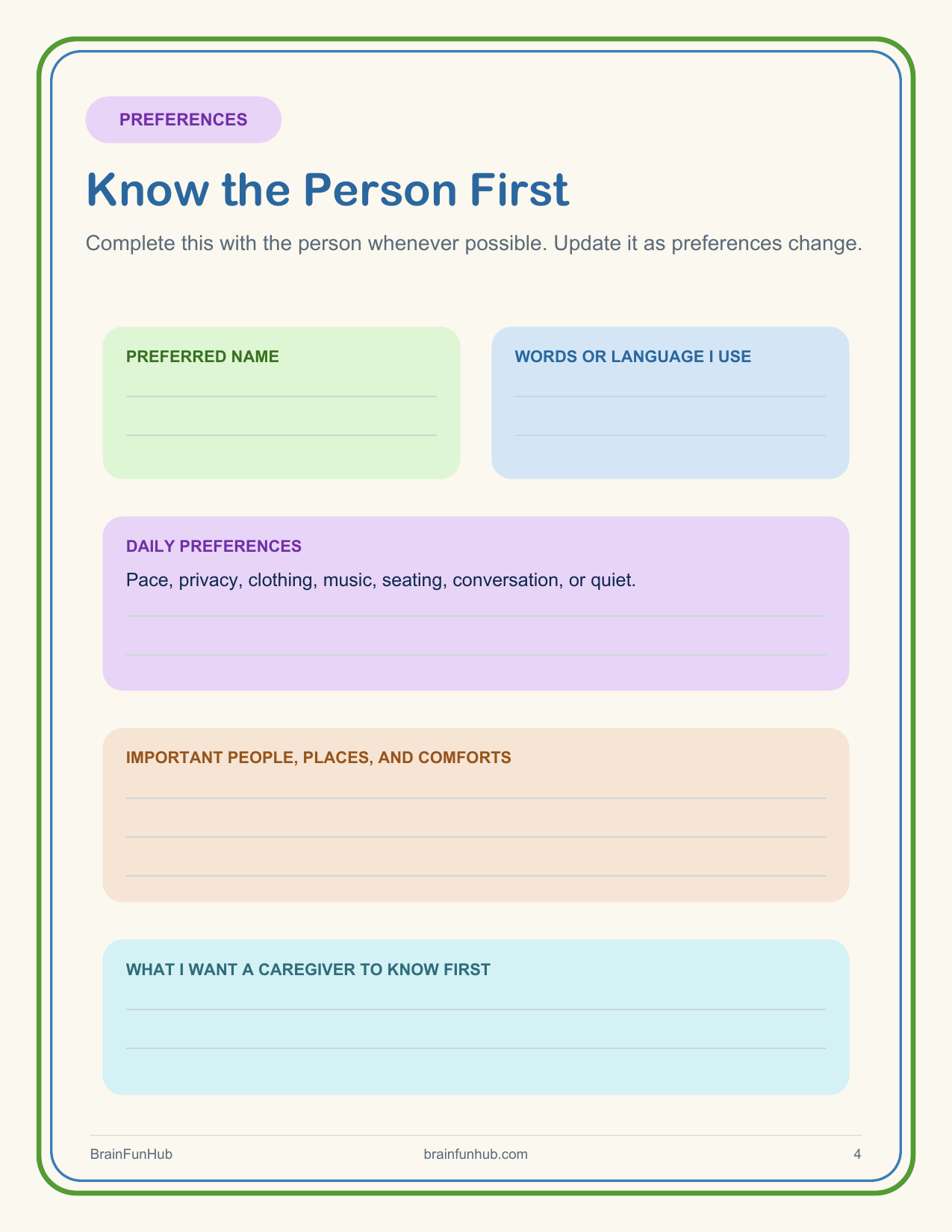 Dementia Care Routine Planner: 24 Page Caregiver Handoff Printable thumbnail 3
