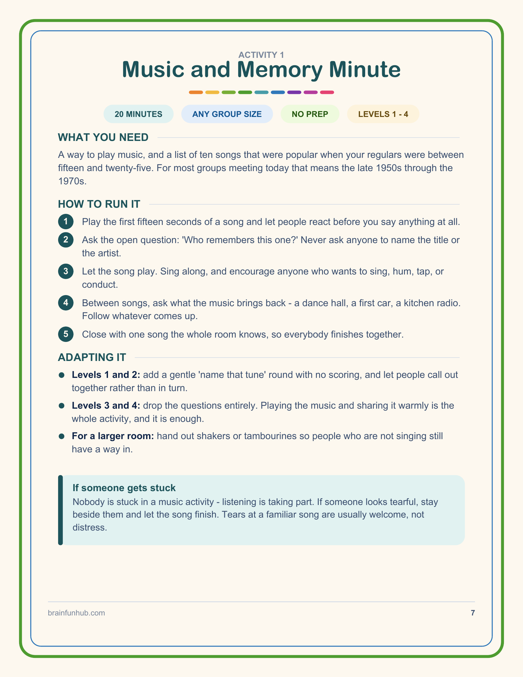 Dementia-Friendly Group Activities: Free Facilitator Guide thumbnail 3