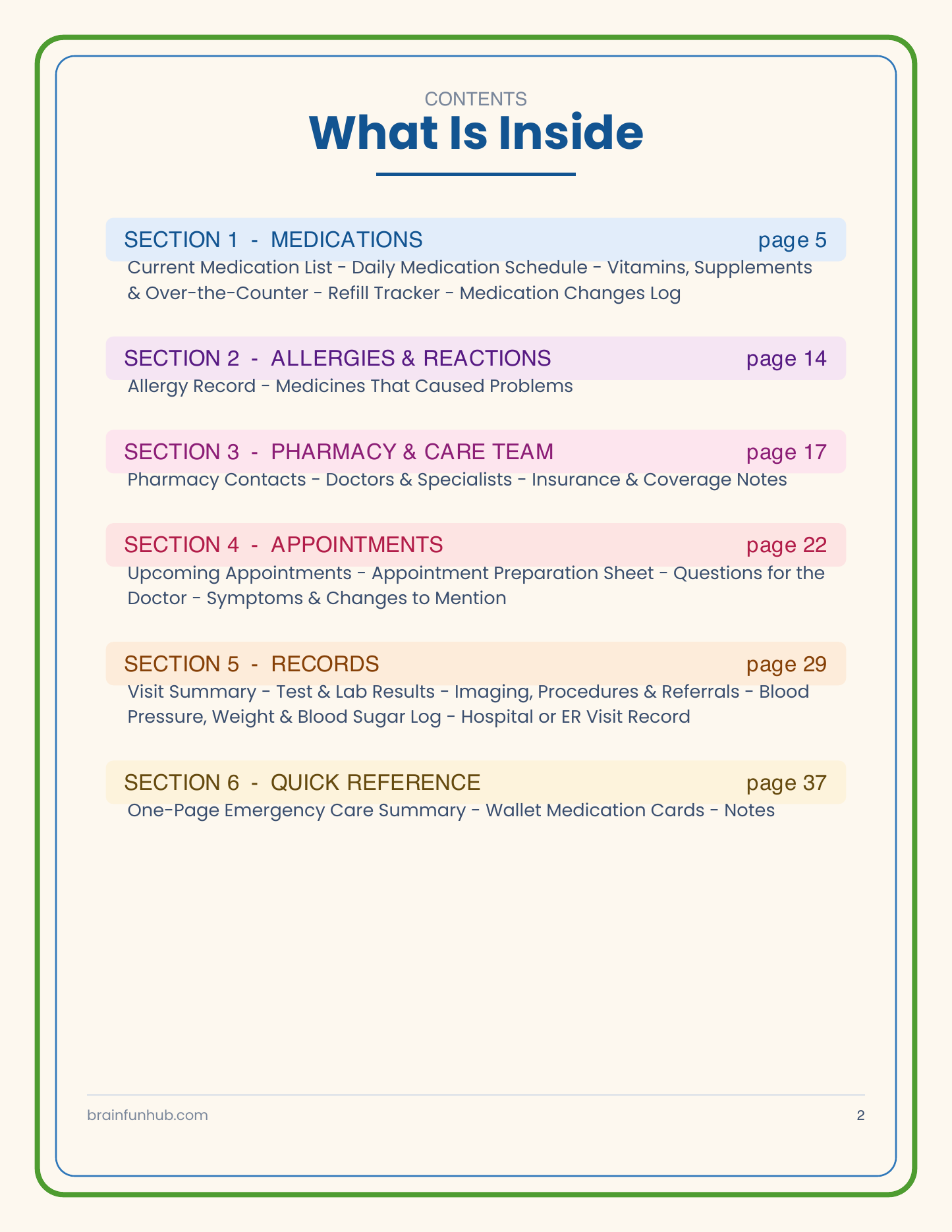 Medication & Doctor Visit Organizer: 40 Page Large Print PDF thumbnail 2