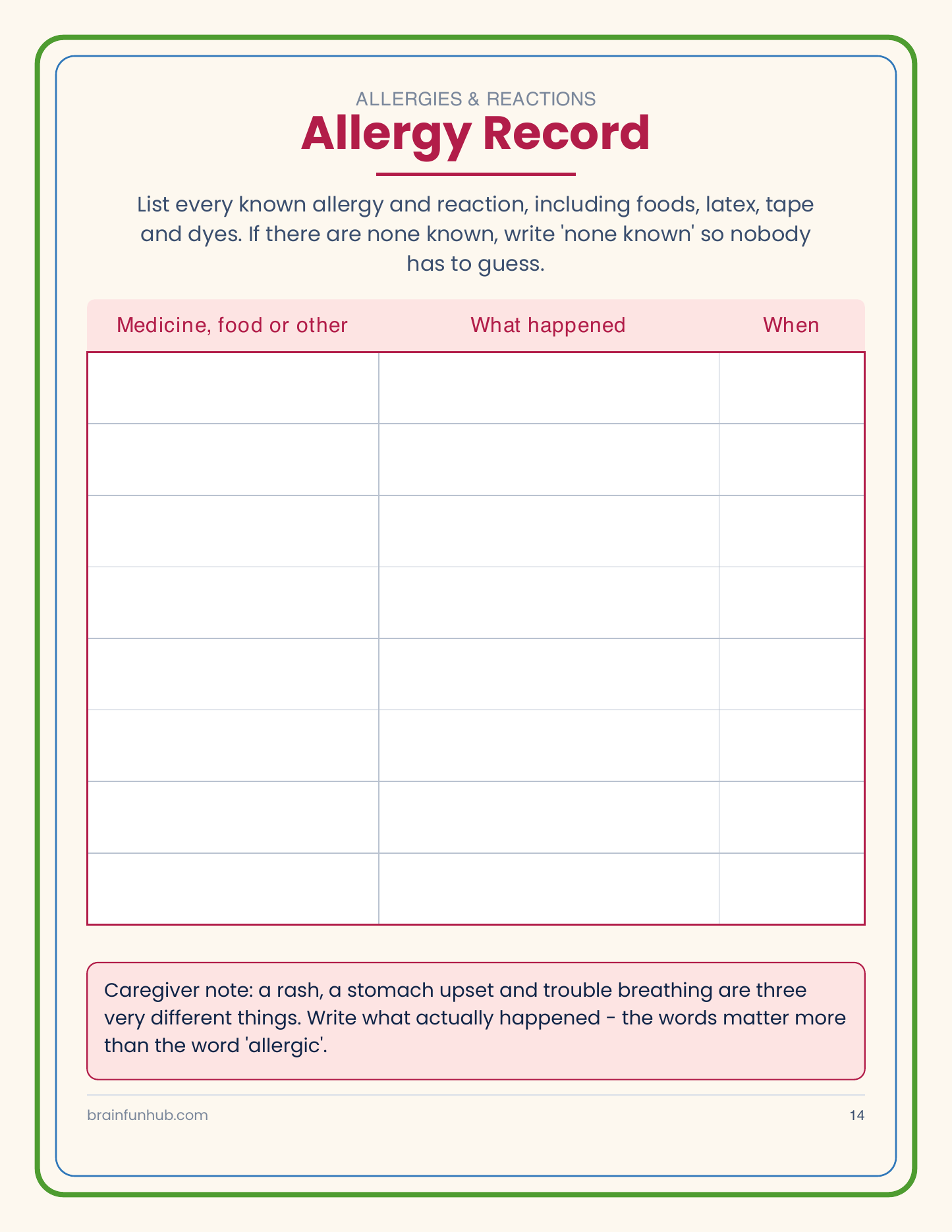 Medication & Doctor Visit Organizer: 40 Page Large Print PDF thumbnail 4