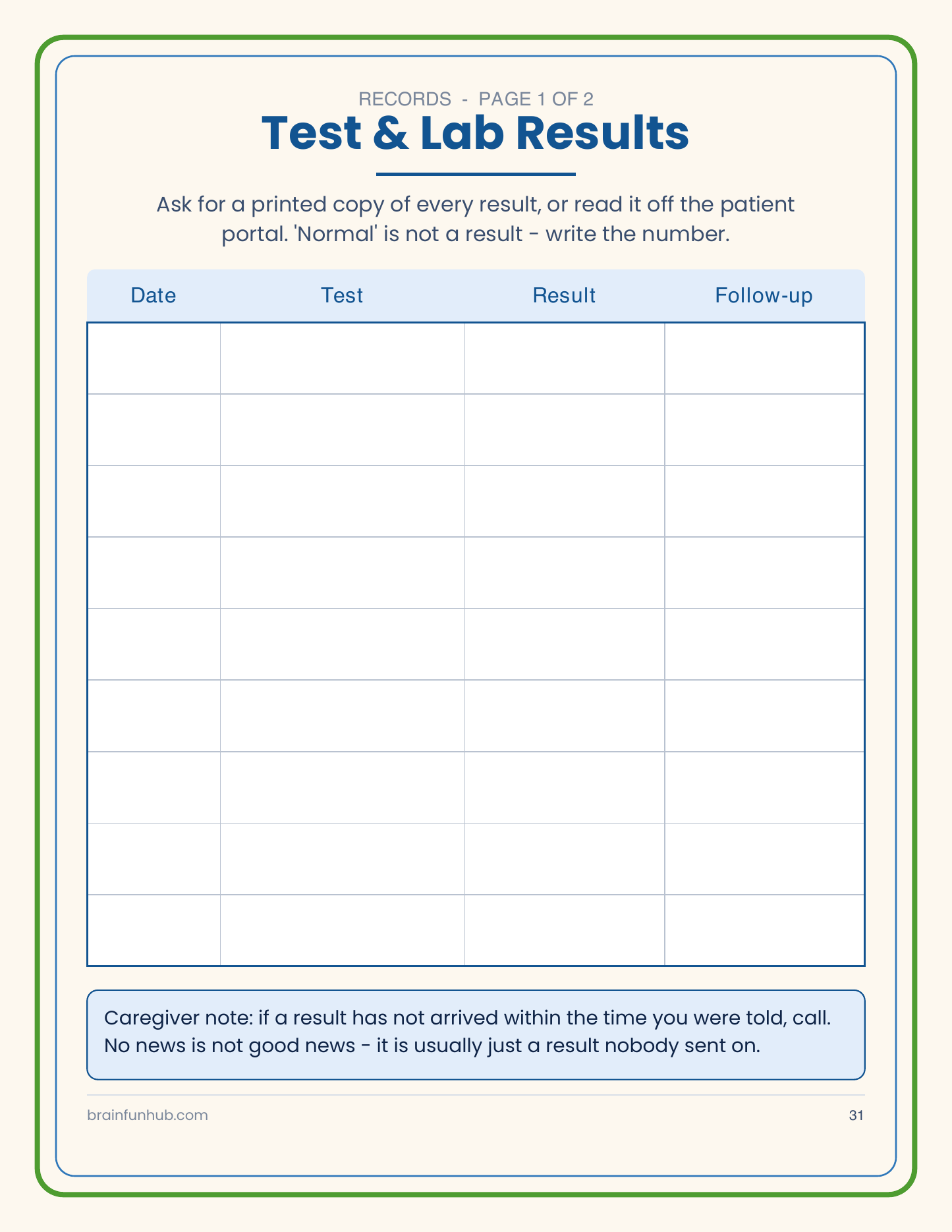 Medication & Doctor Visit Organizer: 40 Page Large Print PDF thumbnail 7
