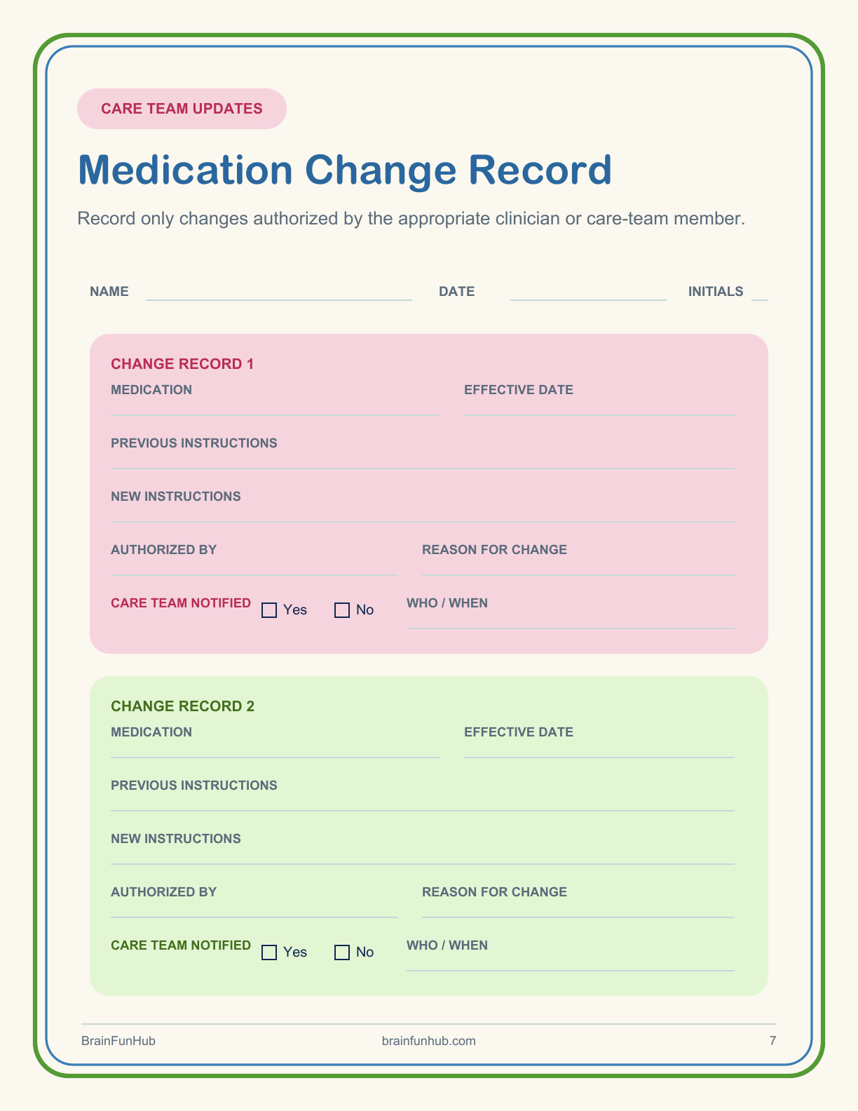 Medication Tracker: 10 Page Large Print Caregiver Printable thumbnail 6