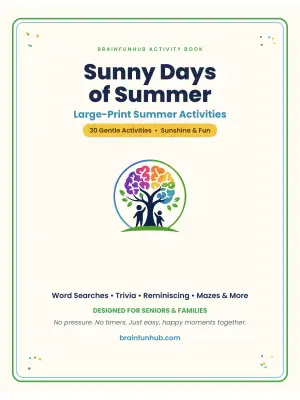 Sunny Days of Summer: Large Print Summer Activities (30 Activities) thumbnail 1