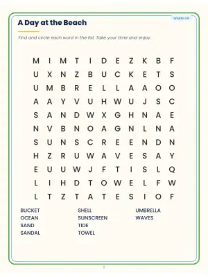 Sunny Days of Summer: Large Print Summer Activities (30 Activities) thumbnail 3