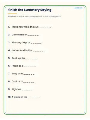 Sunny Days of Summer: Large Print Summer Activities (30 Activities) thumbnail 4