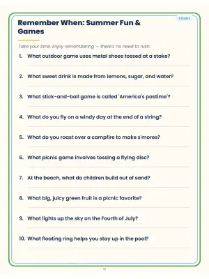 Sunny Days of Summer: Large Print Summer Activities (30 Activities) thumbnail 6