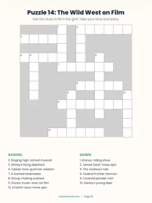 Large Print Crosswords: Classic TV and Movies (25 Puzzles with Answer Key) thumbnail 5