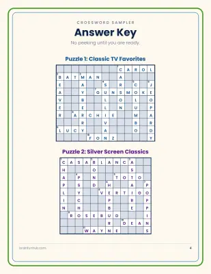 Nostalgic Movies & TV Large Print Crossword Sampler thumbnail 4