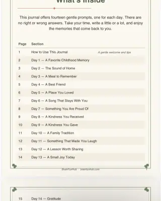 A Gentle Memory Journal: 14 Days of Warm Reflections thumbnail 1