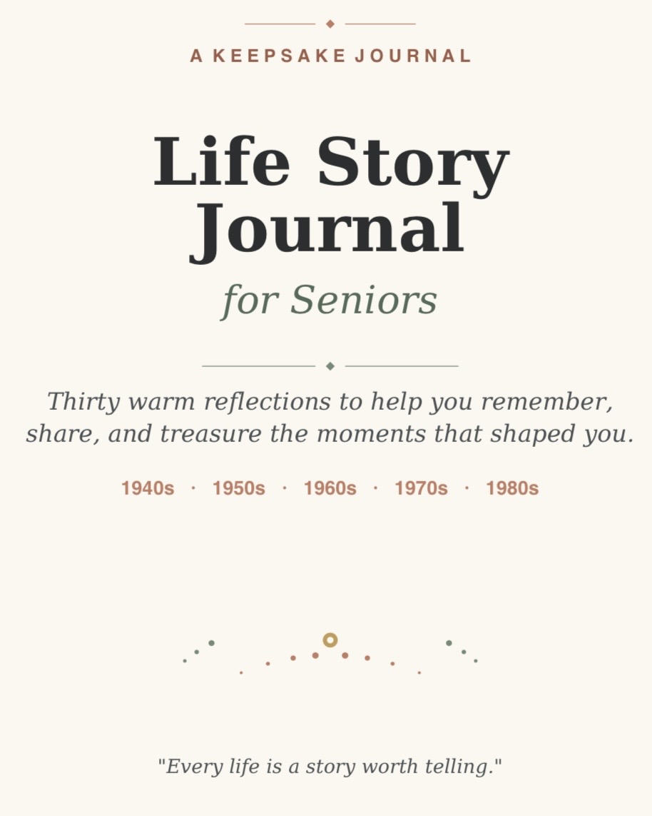 Life Story Journal for Seniors: A Keepsake Journal with 30 Warm Reflections Across Five Decades thumbnail 1