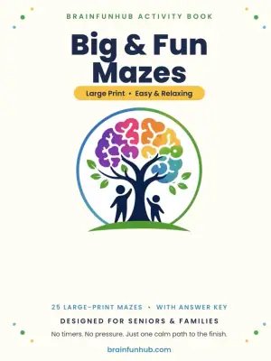 Big & Fun Mazes: Large Print Activity Book (25 Mazes with Answer Key) thumbnail 1