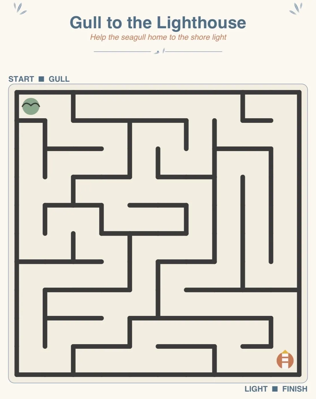 Large Print Mazes Free Sampler: Two Seaside Mazes with Solutions preview 2