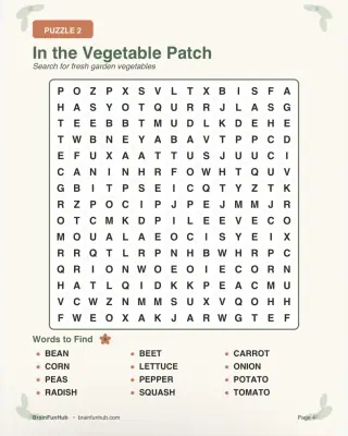 Large Print Word Search Pack: Garden Theme (3 Puzzles) thumbnail 3