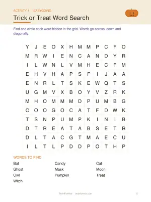 Happy Halloween Large Print Activity Book: 25 Puzzles and Activities for Seniors thumbnail 3