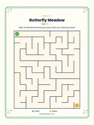 Summer and Fall Mazes: 30 Large Print Puzzles with Answer Keys thumbnail 4