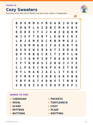 Summer and Fall Word Searches: 30 Large Print Puzzles with Answer Keys thumbnail 6