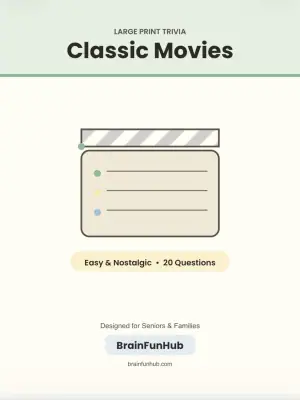 Large Print Trivia: Classic Movies (20 Questions with Answer Key) thumbnail 3