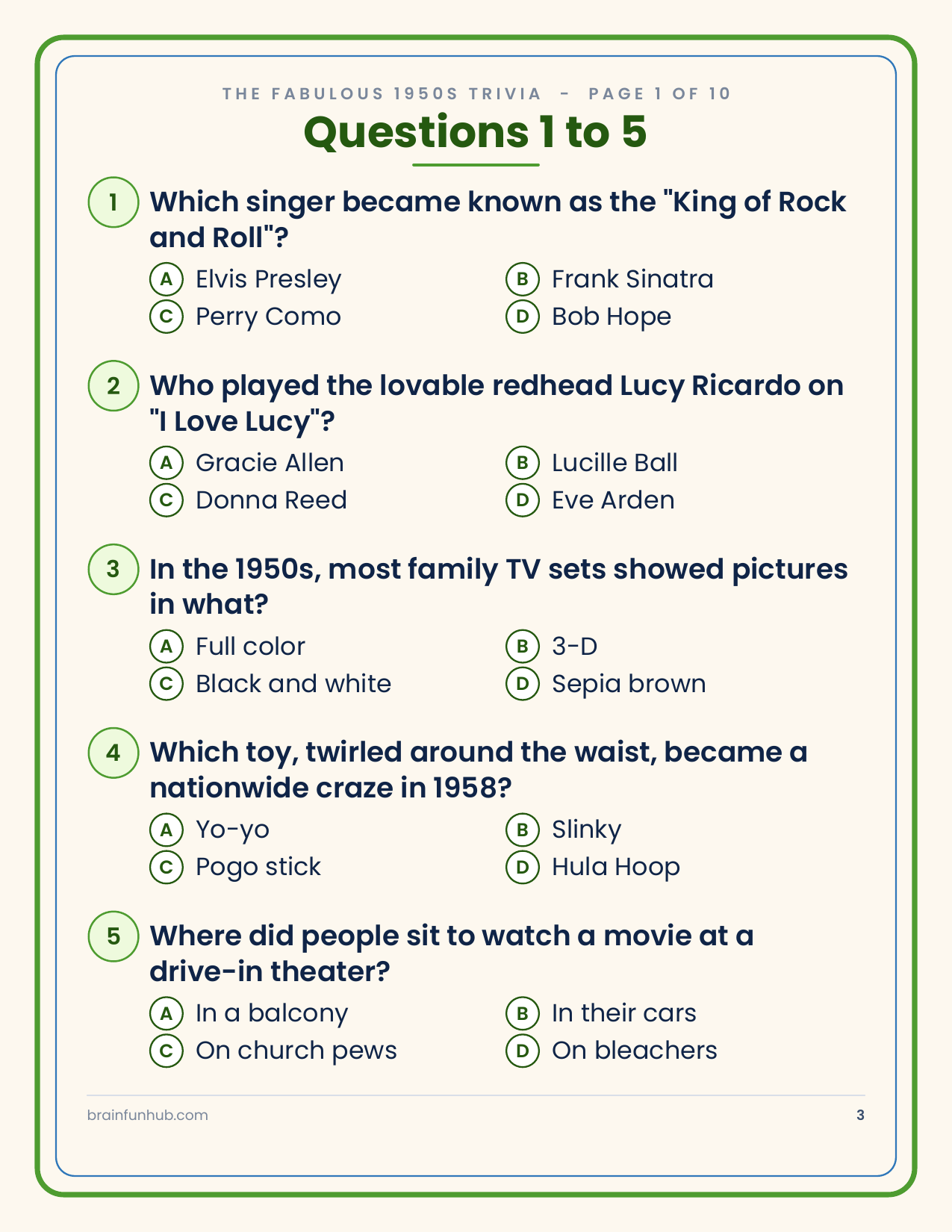 The Fabulous 1950s Trivia: 50 Nostalgia Trivia Questions thumbnail 3