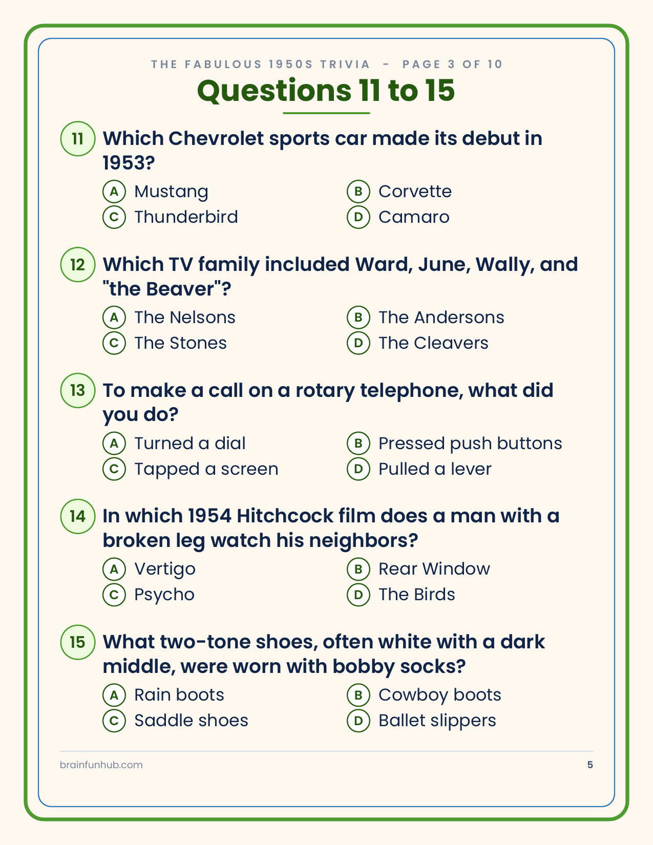The Fabulous 1950s Trivia: 50 Nostalgia Trivia Questions thumbnail 4