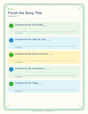 Finish the Song: 100 Classic Music Challenges thumbnail 3