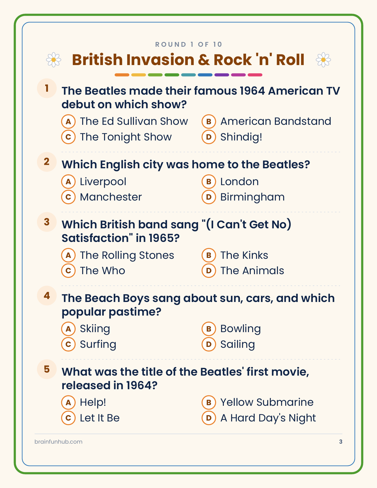 The Swinging 1960s Trivia: 50 Nostalgia Trivia Questions thumbnail 3