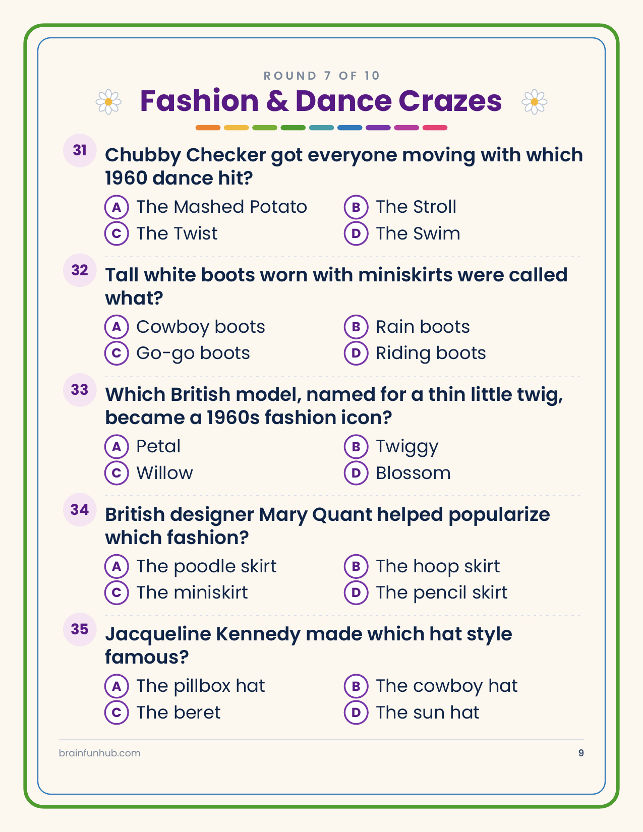 The Swinging 1960s Trivia: 50 Nostalgia Trivia Questions thumbnail 6