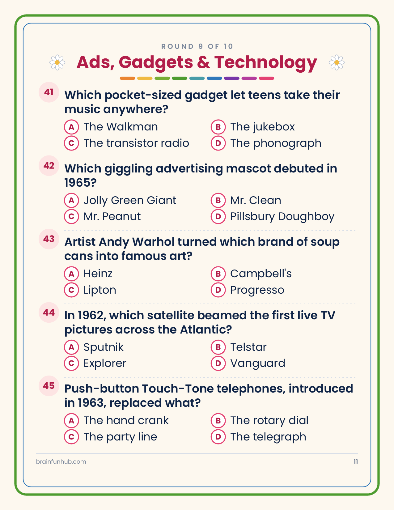 The Swinging 1960s Trivia: 50 Nostalgia Trivia Questions thumbnail 7