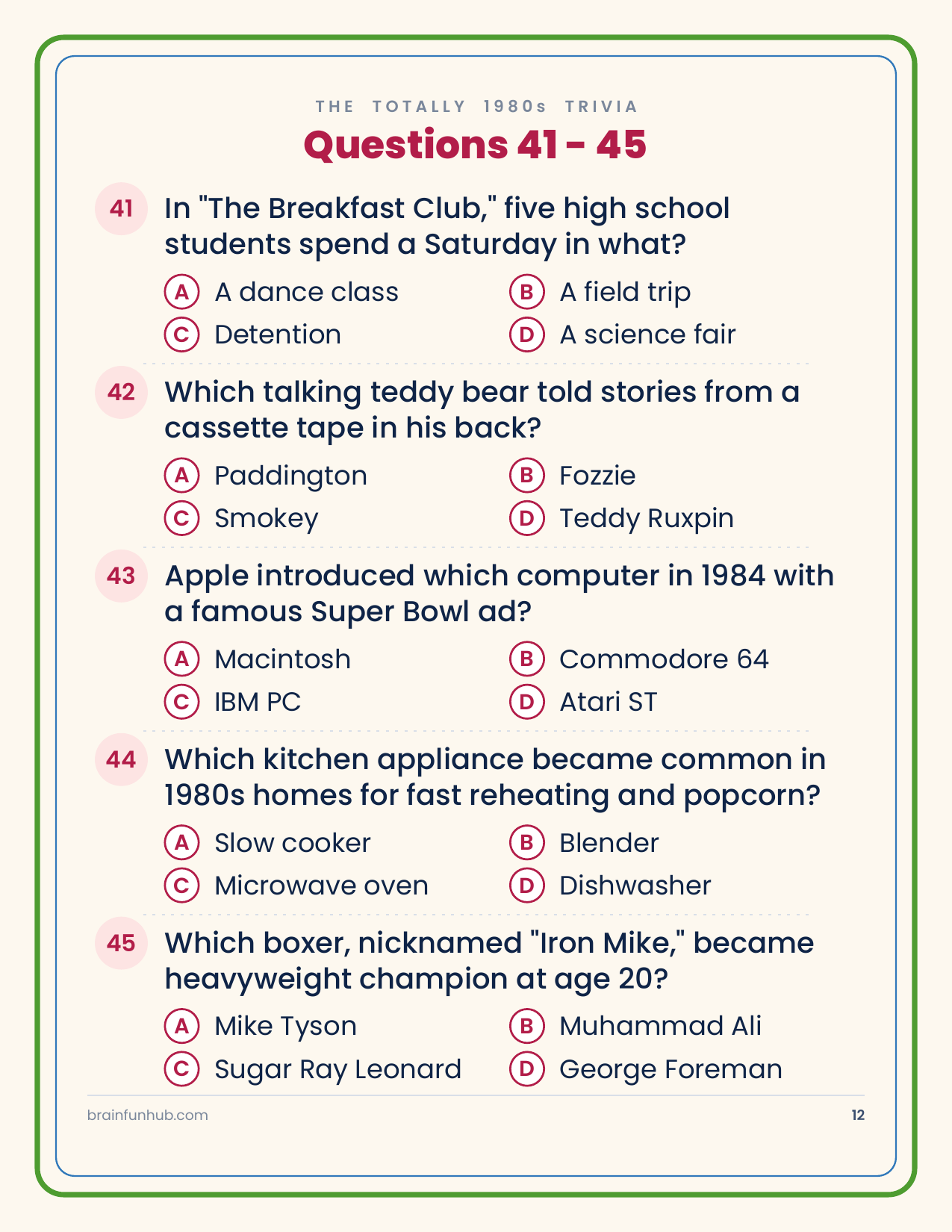 The Totally 1980s Trivia: 50 Nostalgia Questions thumbnail 7