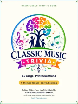 Classic Music Trivia: 50 Large Print Questions on Golden Oldies (With Answer Key) thumbnail 1