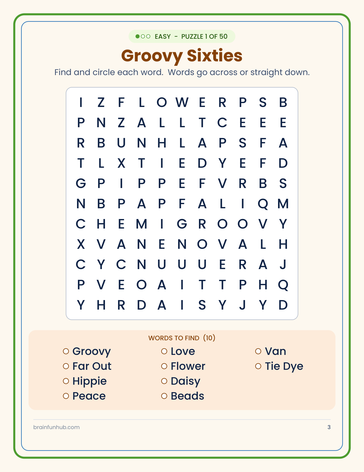1960s Word Search thumbnail 3