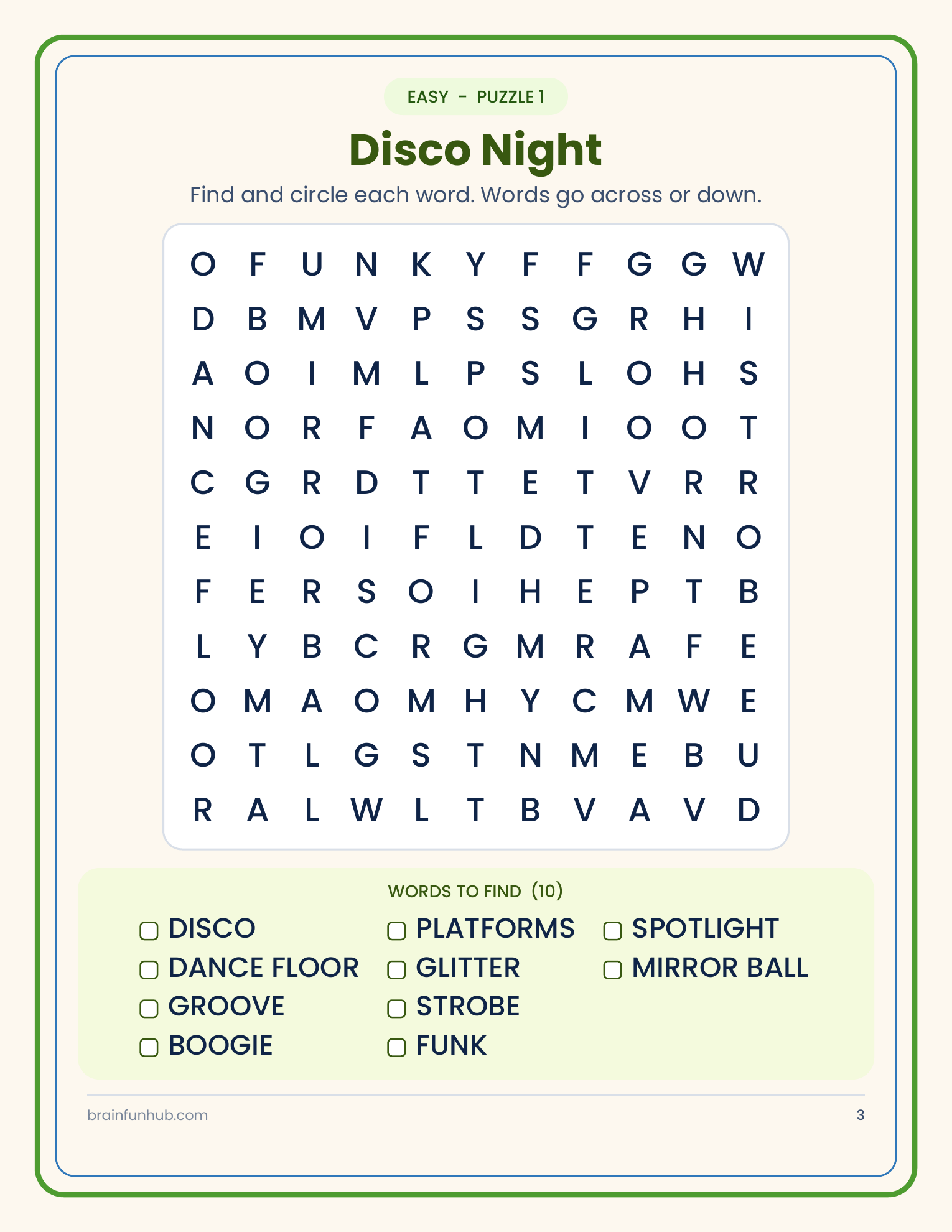 1970s Word Search: 50 Groovy Large Print Puzzles thumbnail 3