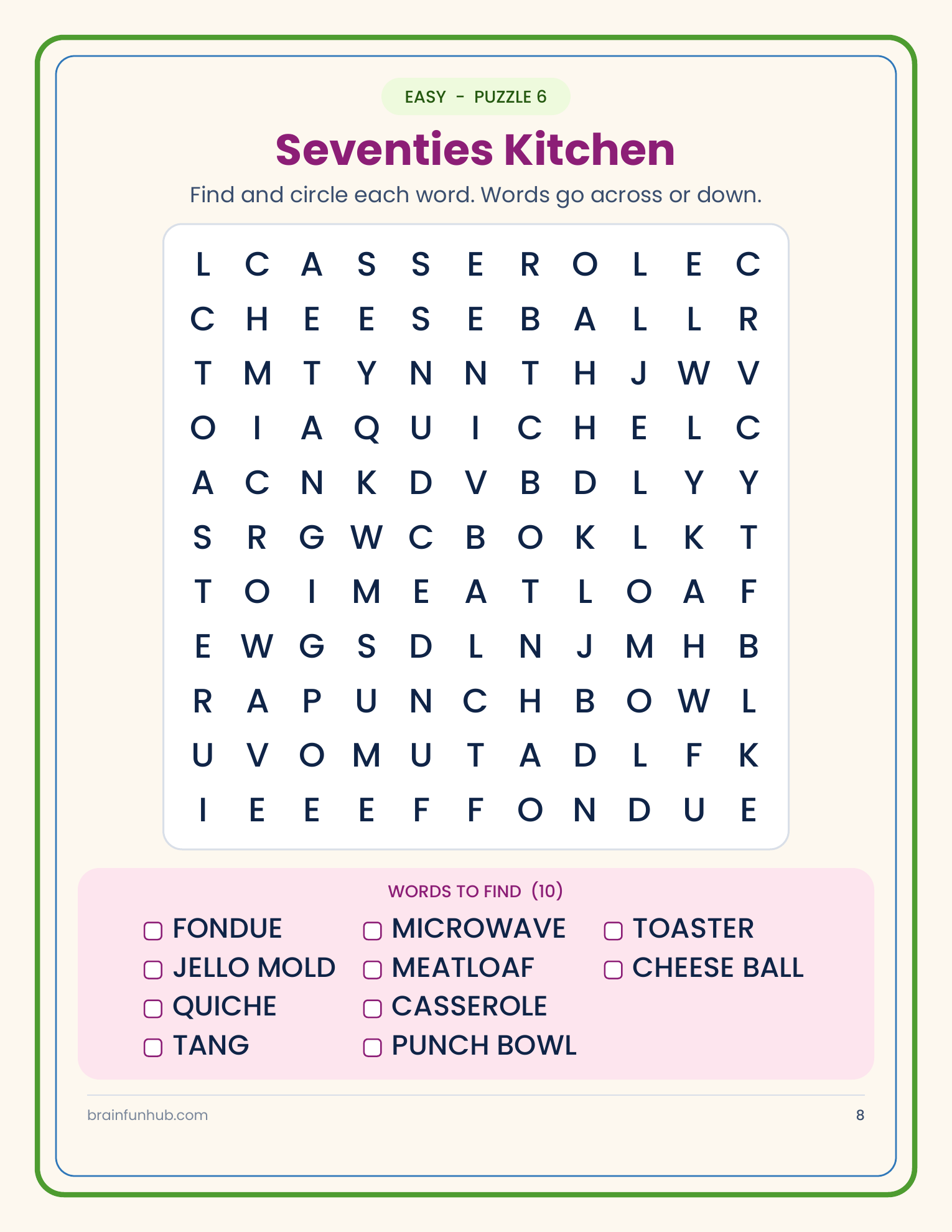 1970s Word Search: 50 Groovy Large Print Puzzles thumbnail 4