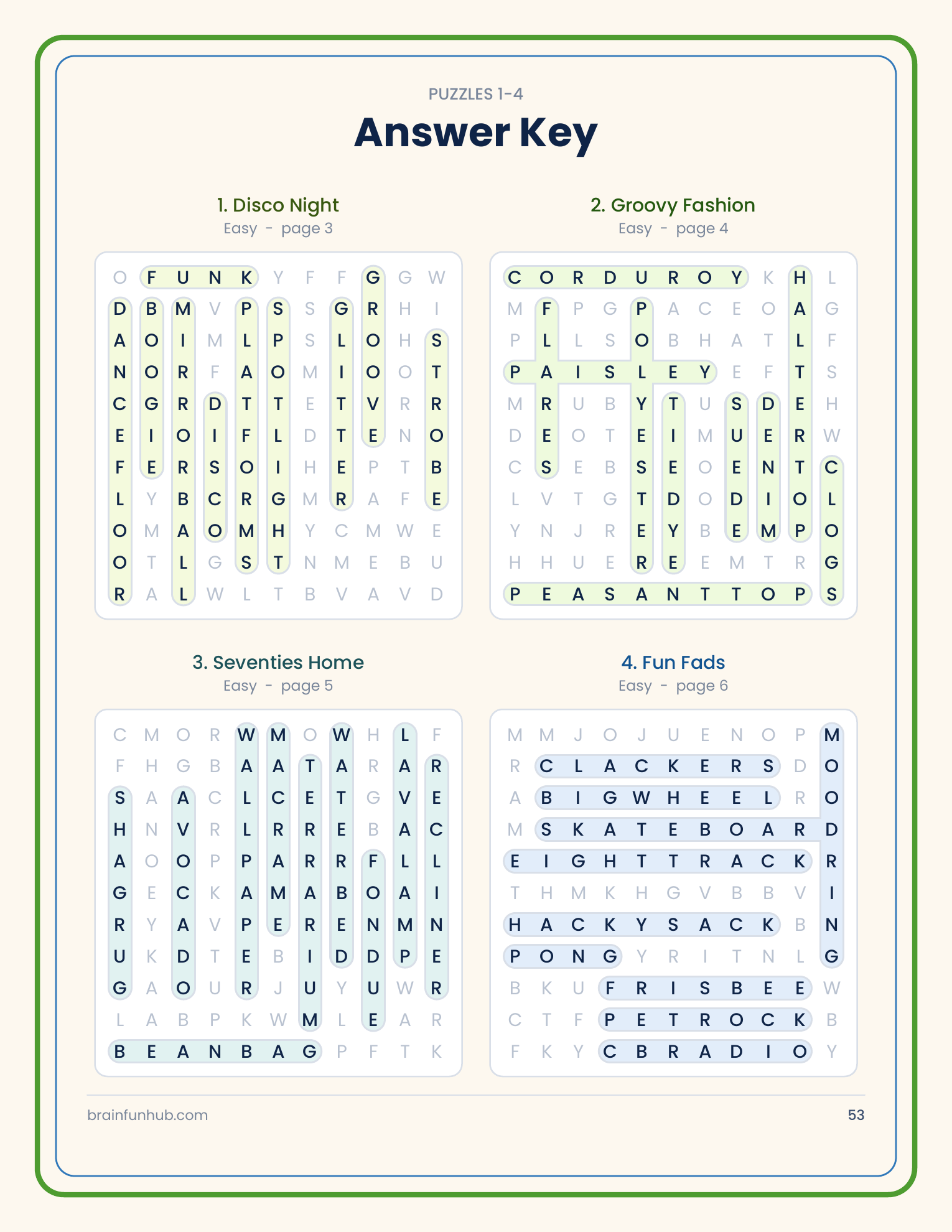 1970s Word Search: 50 Groovy Large Print Puzzles thumbnail 9