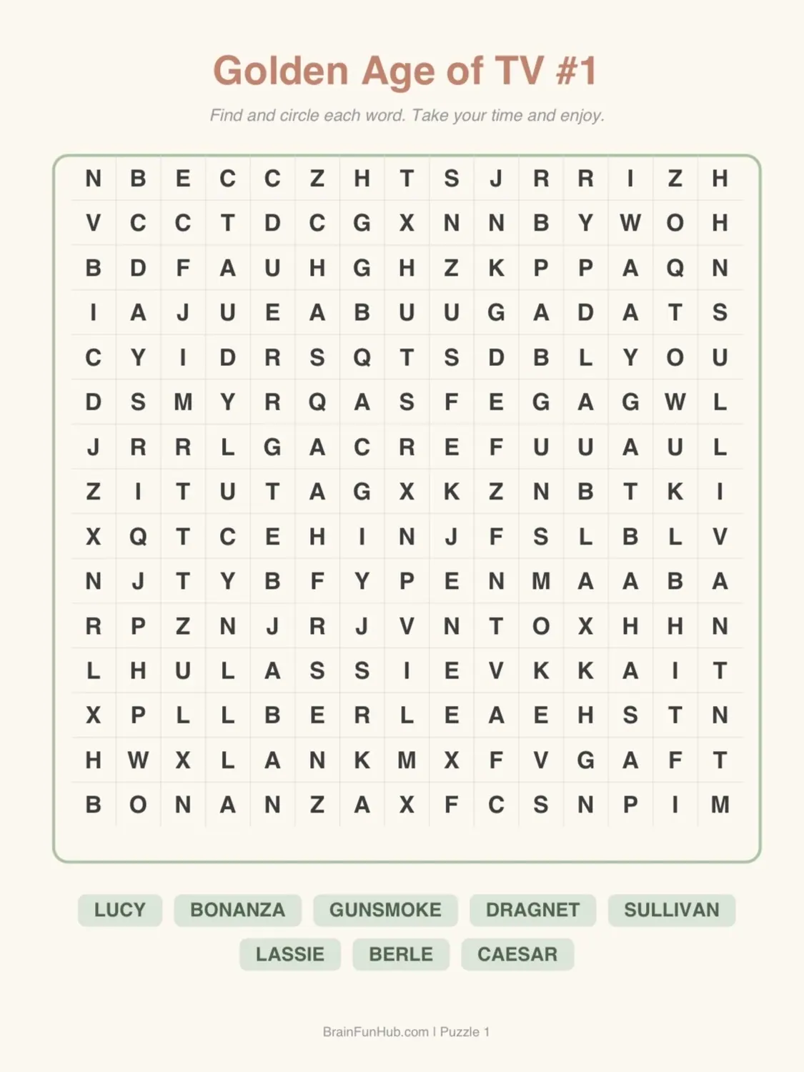 Free Nostalgia Moments Word Search Sampler (2 Large Print Puzzles, Answer Keys) preview 2