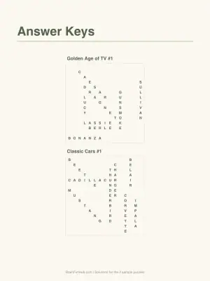Free Nostalgia Moments Word Search Sampler (2 Large Print Puzzles, Answer Keys) thumbnail 4