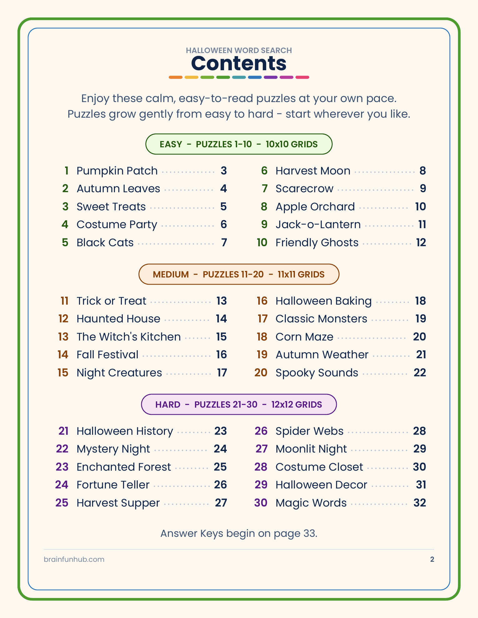 Large Print Halloween Word Search: 30 Easy, Medium and Hard Puzzles thumbnail 2