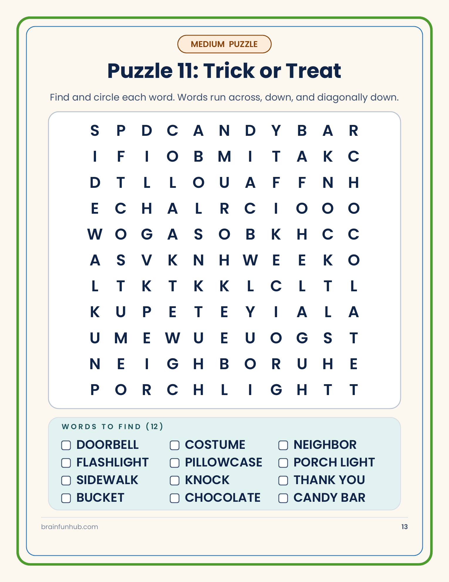 Large Print Halloween Word Search: 30 Easy, Medium and Hard Puzzles thumbnail 5