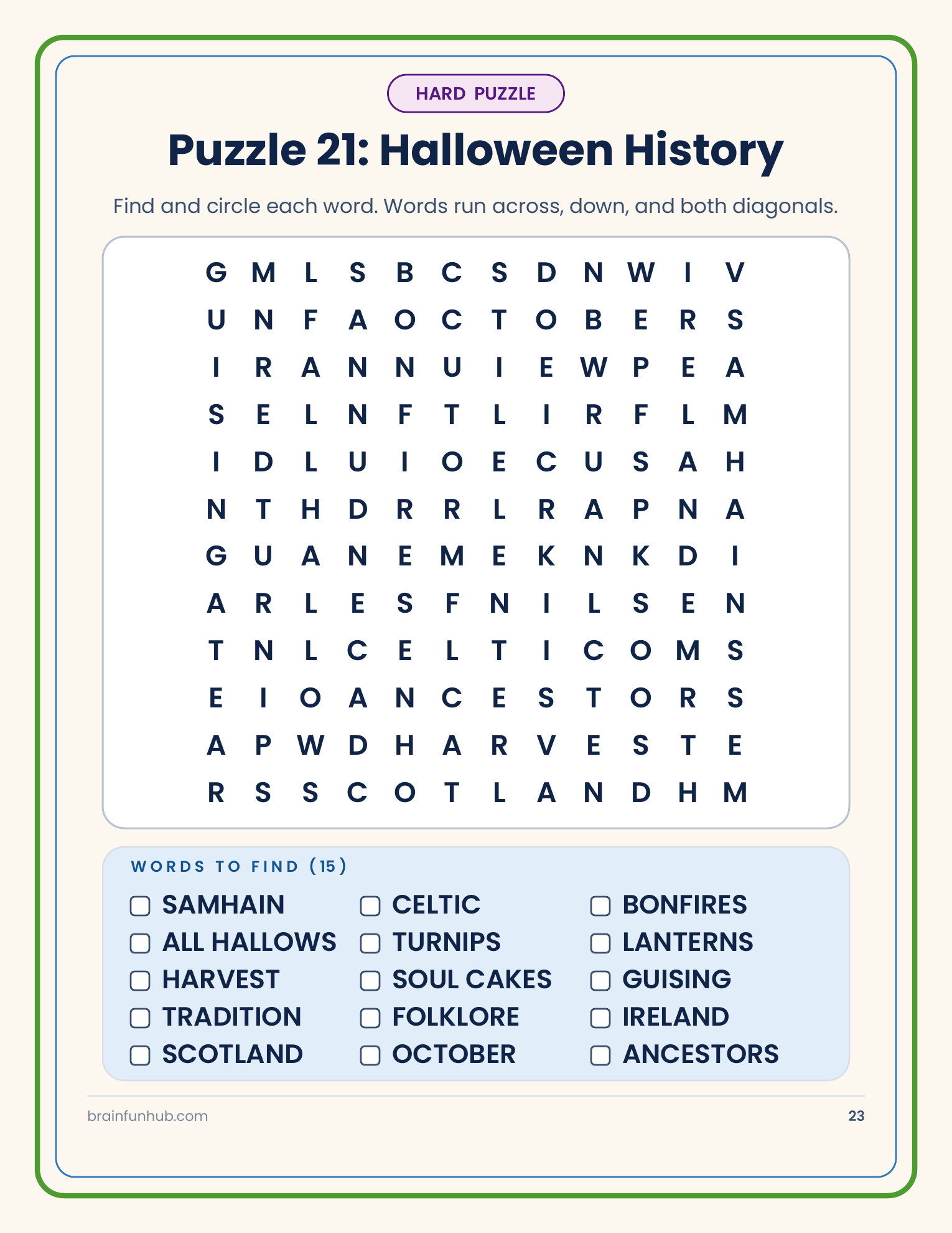 Large Print Halloween Word Search: 30 Easy, Medium and Hard Puzzles thumbnail 7