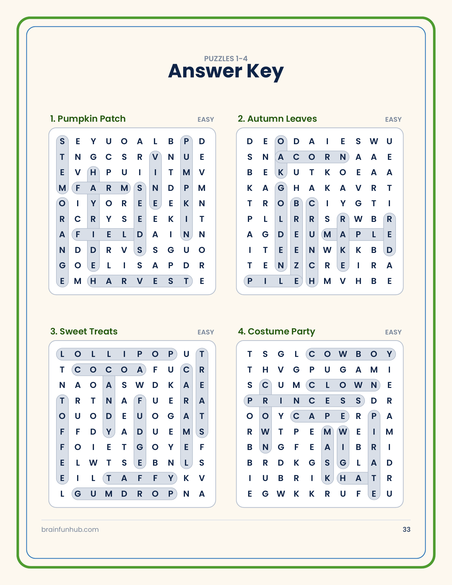 Large Print Halloween Word Search: 30 Easy, Medium and Hard Puzzles thumbnail 9
