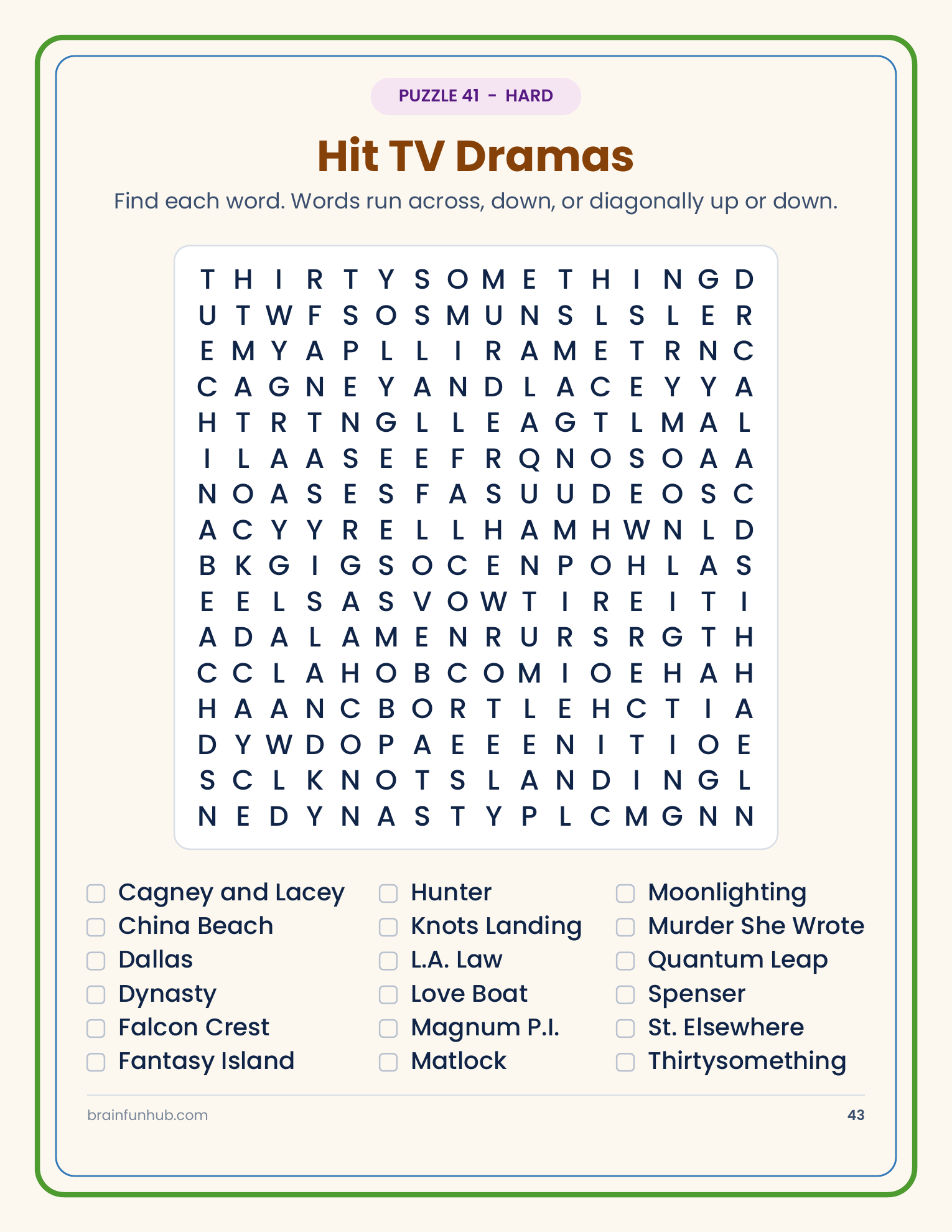 Large Print Word Search: The Totally 1980s Edition (50 Puzzles) thumbnail 7
