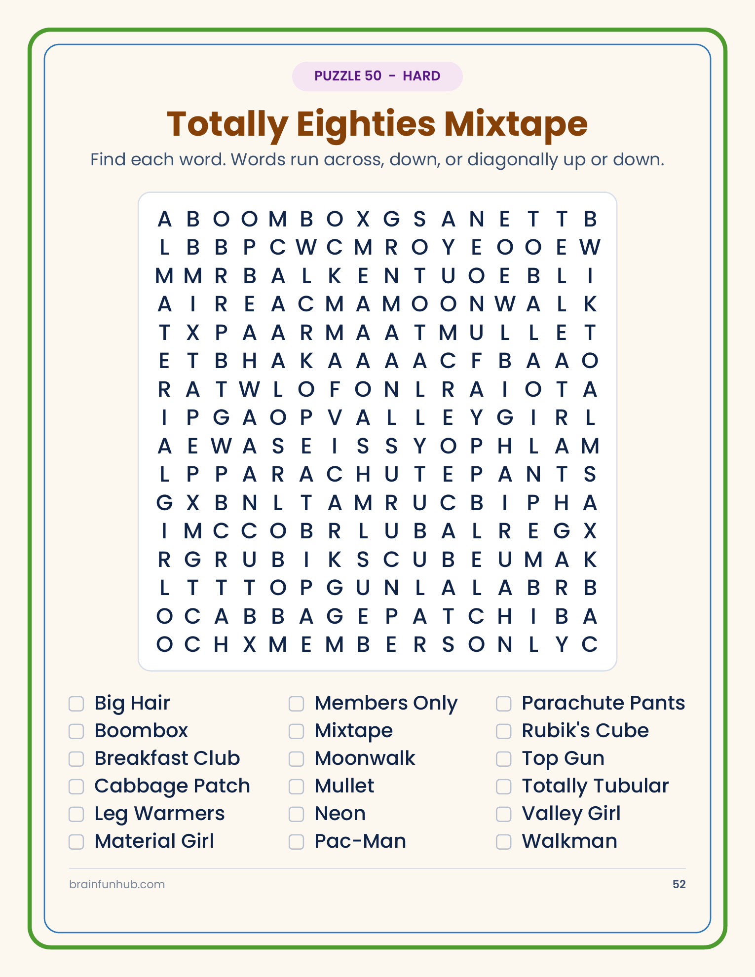 Large Print Word Search: The Totally 1980s Edition (50 Puzzles) thumbnail 8